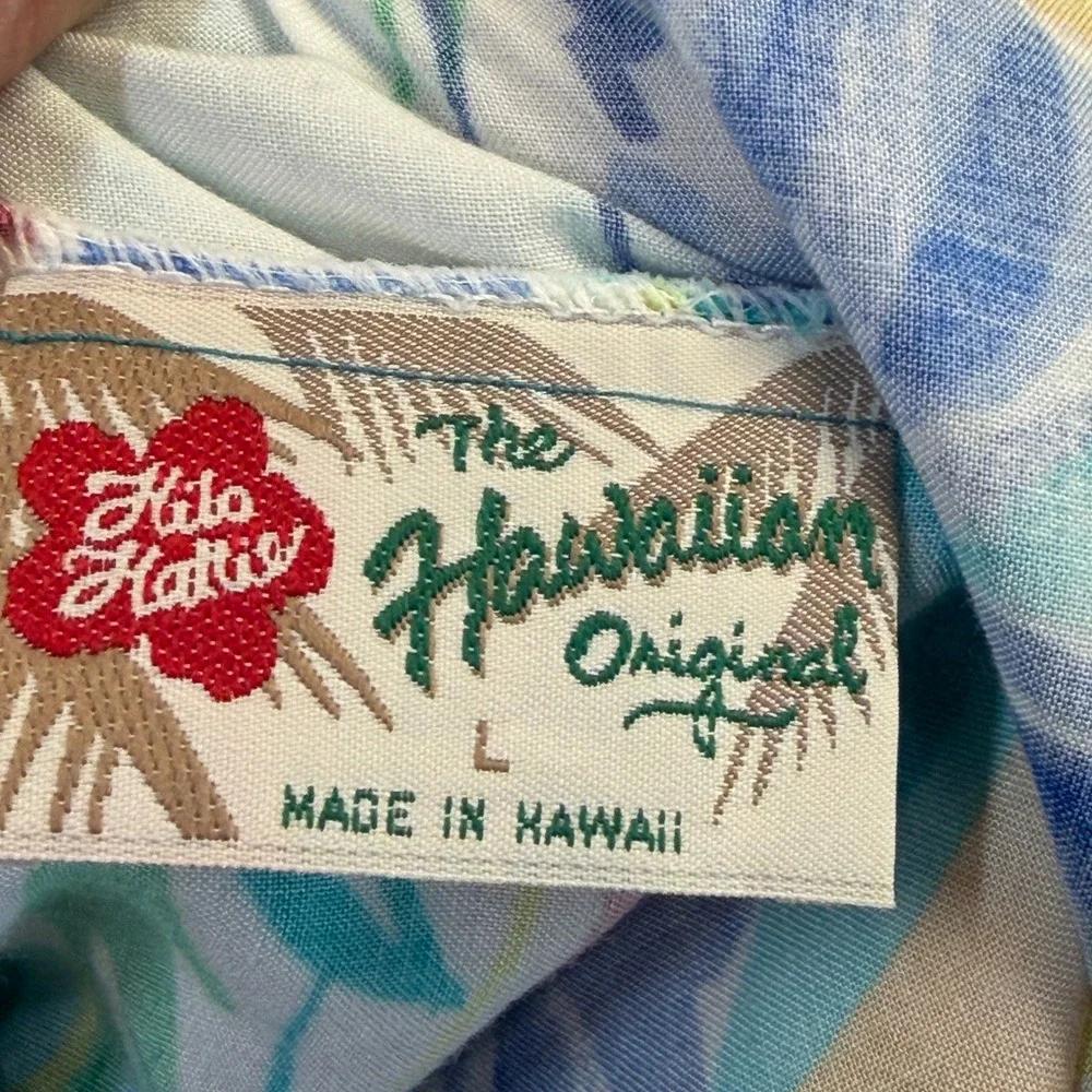 Vintage Hilo Hattie Hawaiian Muu Muu Dress Women Size L Resortwear Vacation Tiki